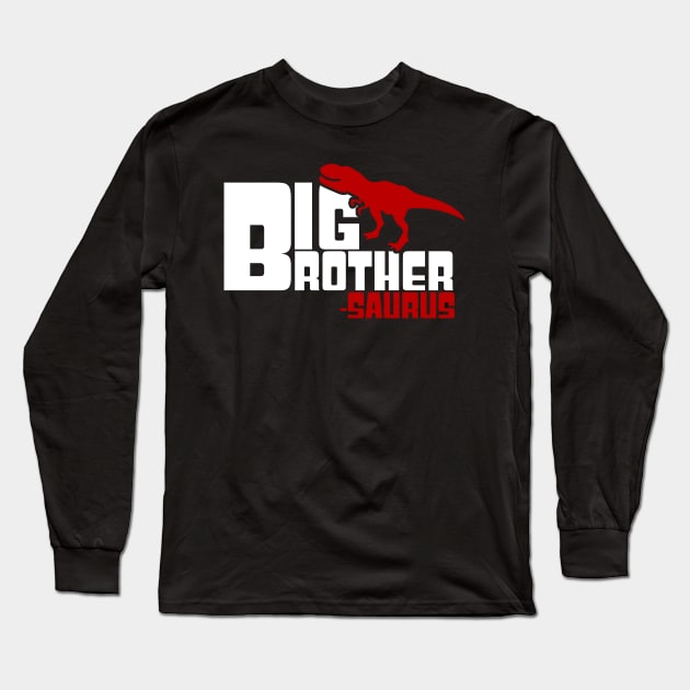 Big Brother-Saurus Cute Older Sibling Dinosaur Long Sleeve T-Shirt by theperfectpresents